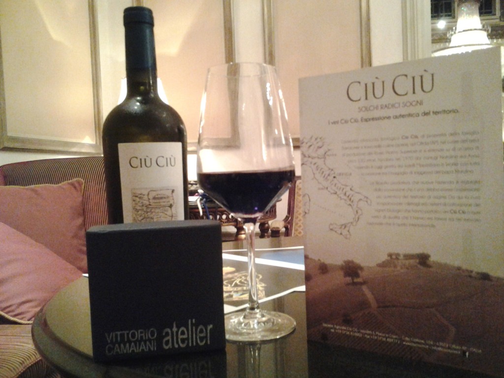 Ciù Ciù wines at St. Regis Rome with Camaiani