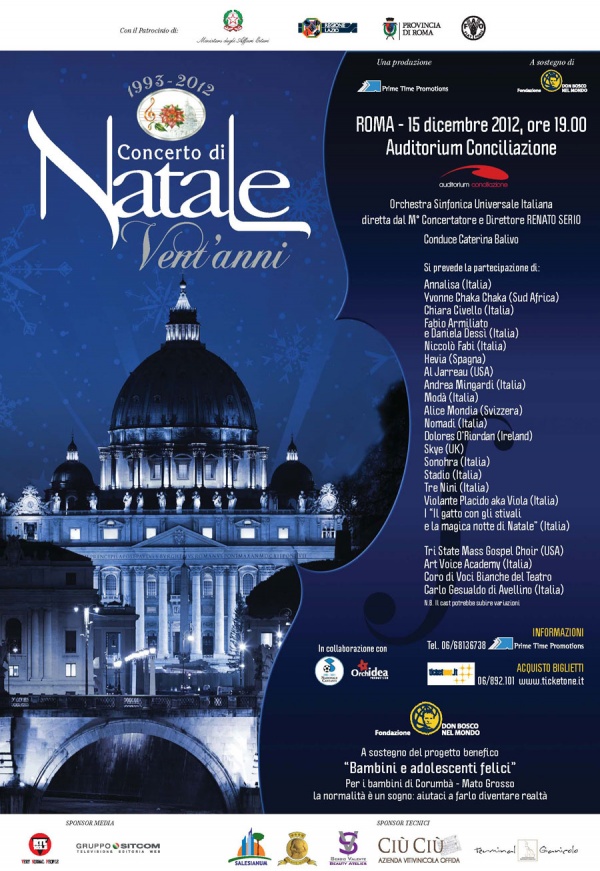 Christmas Concert 2012: Ciù Ciù, partner of the event