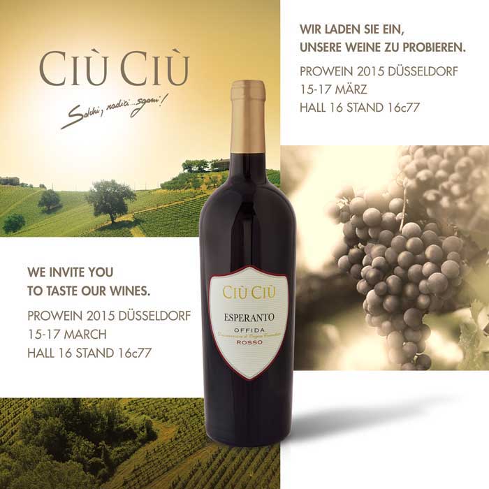 Ciù Ciù at Prowein in Düsseldorf from 15th to 17th March 2015