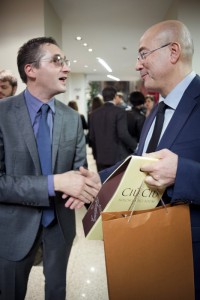 Walter Bartolomei con Aldo Cazzullo del Corriere della Sera