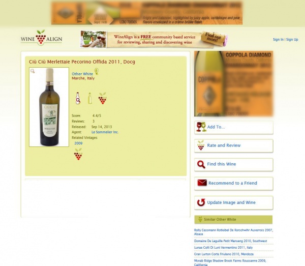 Le Merlettaie Ciù Ciù recensite su “Winealign.com”